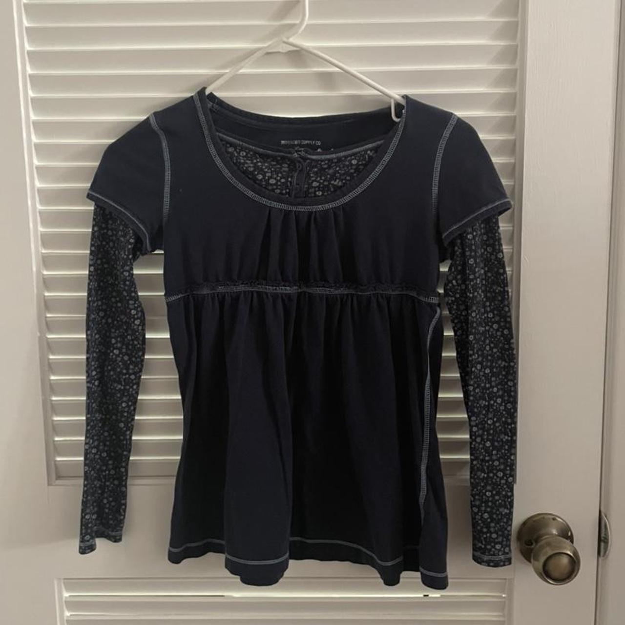 Mossimo Women's Navy and Blue Shirt