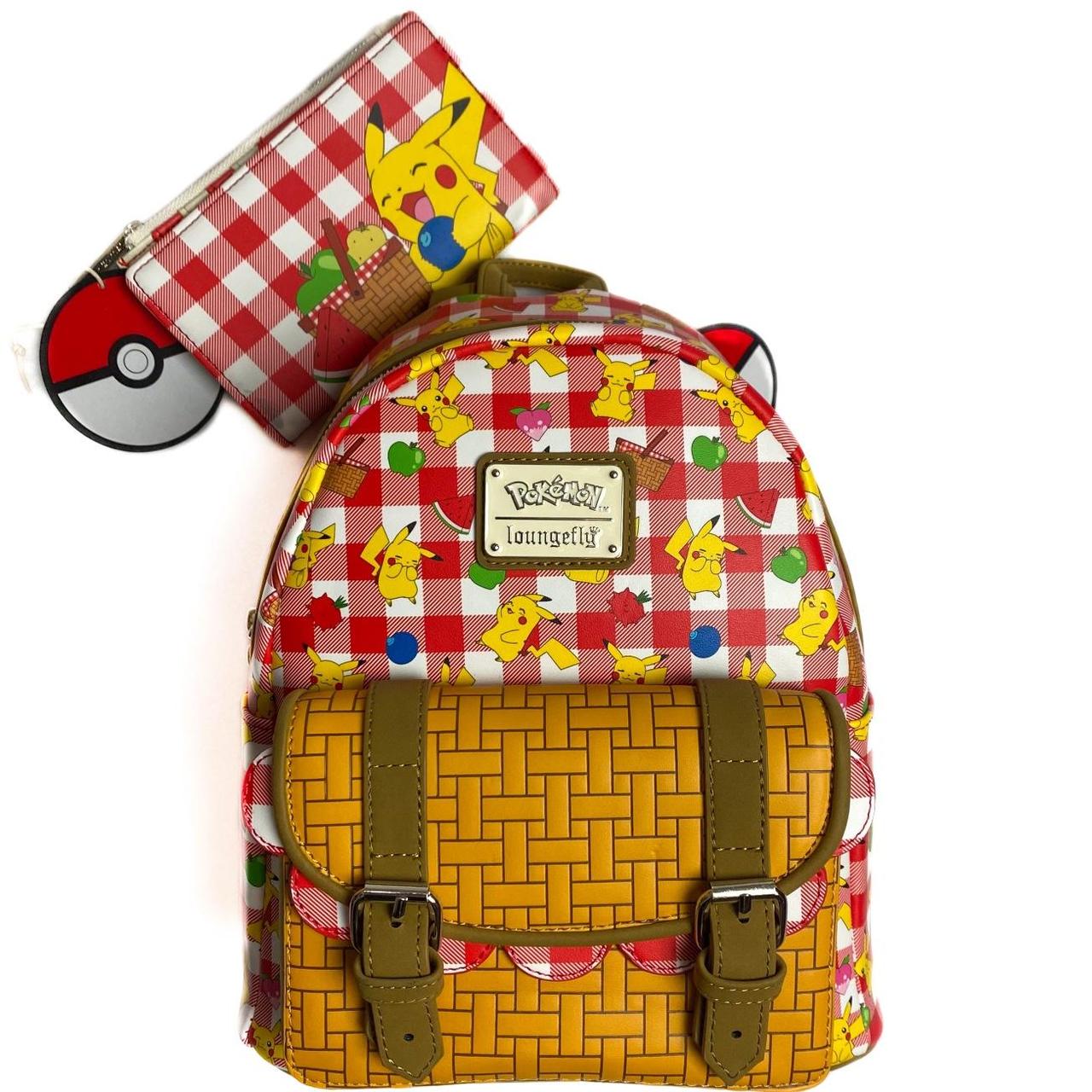 NWT Loungefly Pikachu Picnic Basket Mini Backpack... Depop