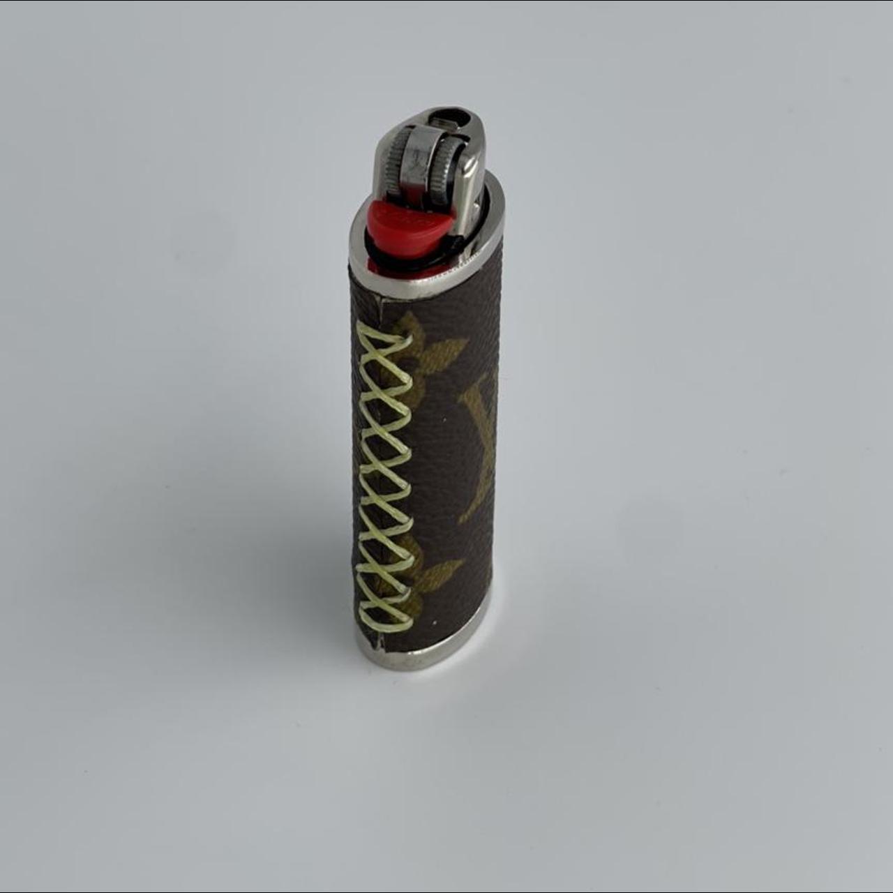 Designer Lighter Case - LV Neon Green