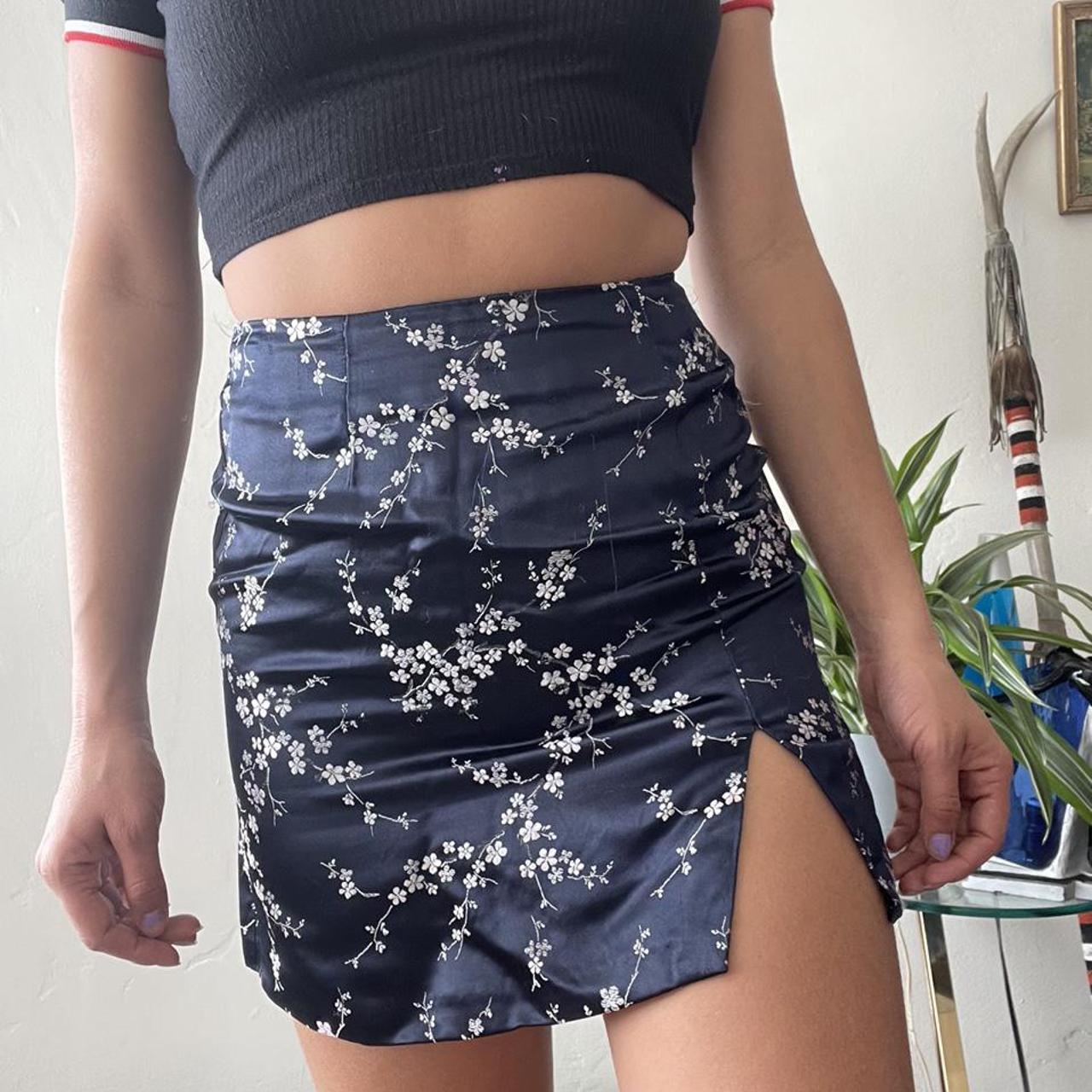 90s satin mini skirt best sale