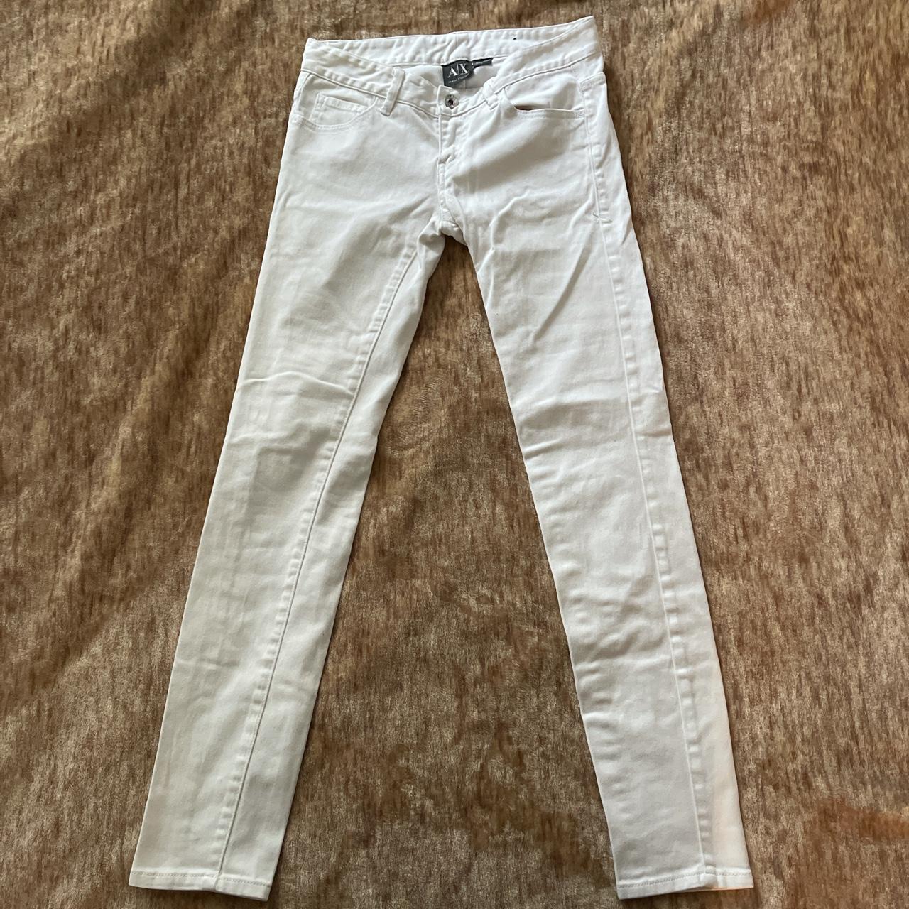 Armani Women's White Jeans | Depop