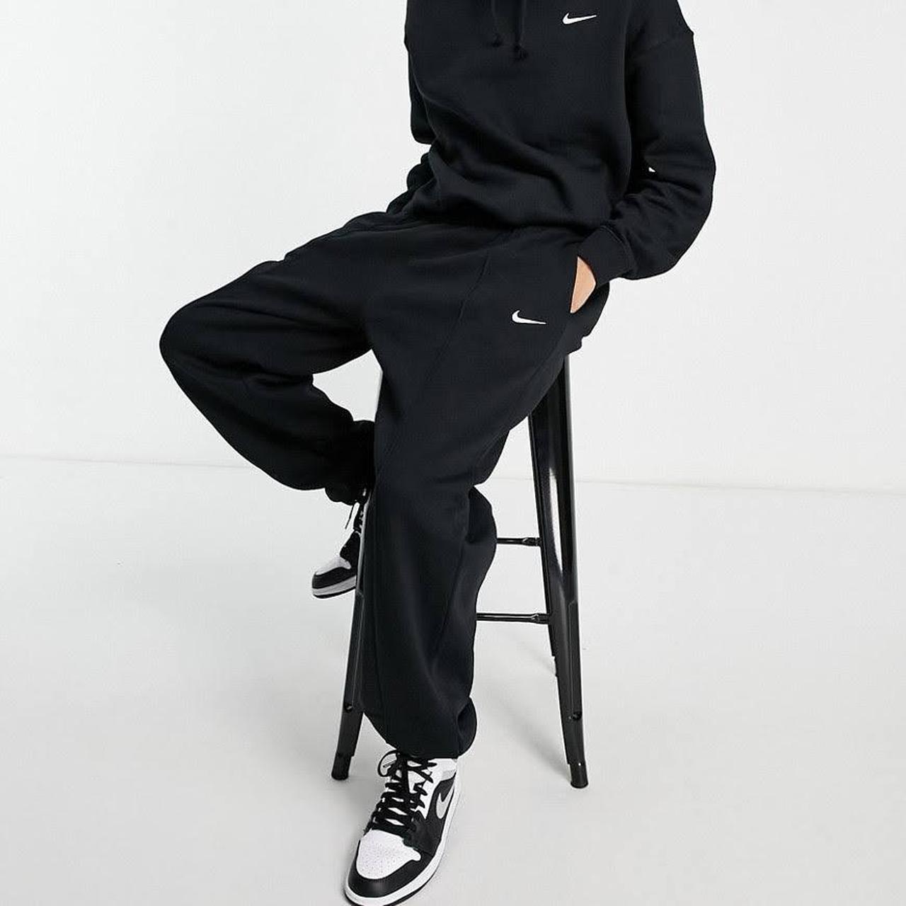 black nike mini swoosh joggers