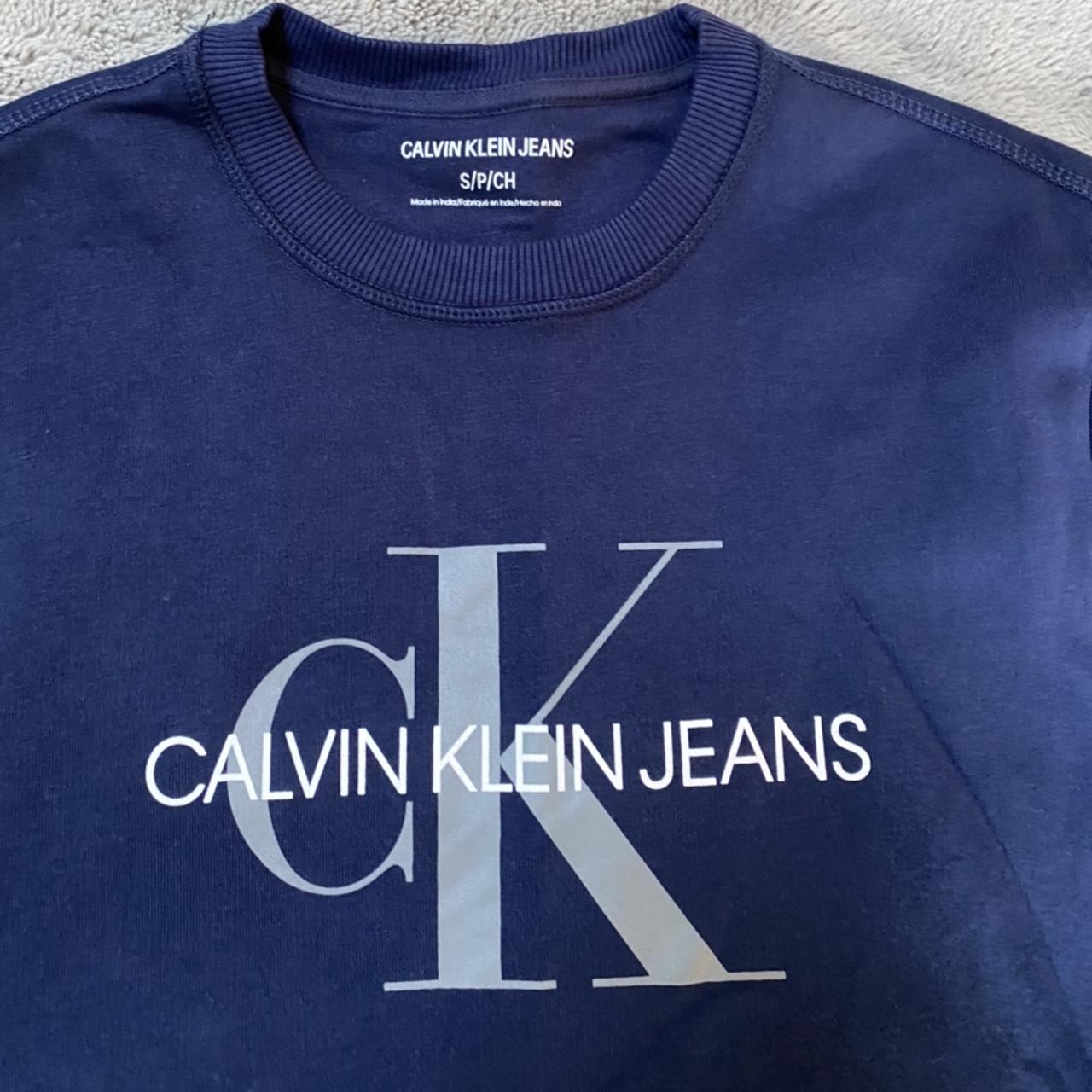 Navy blue Calvin Klein jeans sweatshirt (men’s) size... - Depop