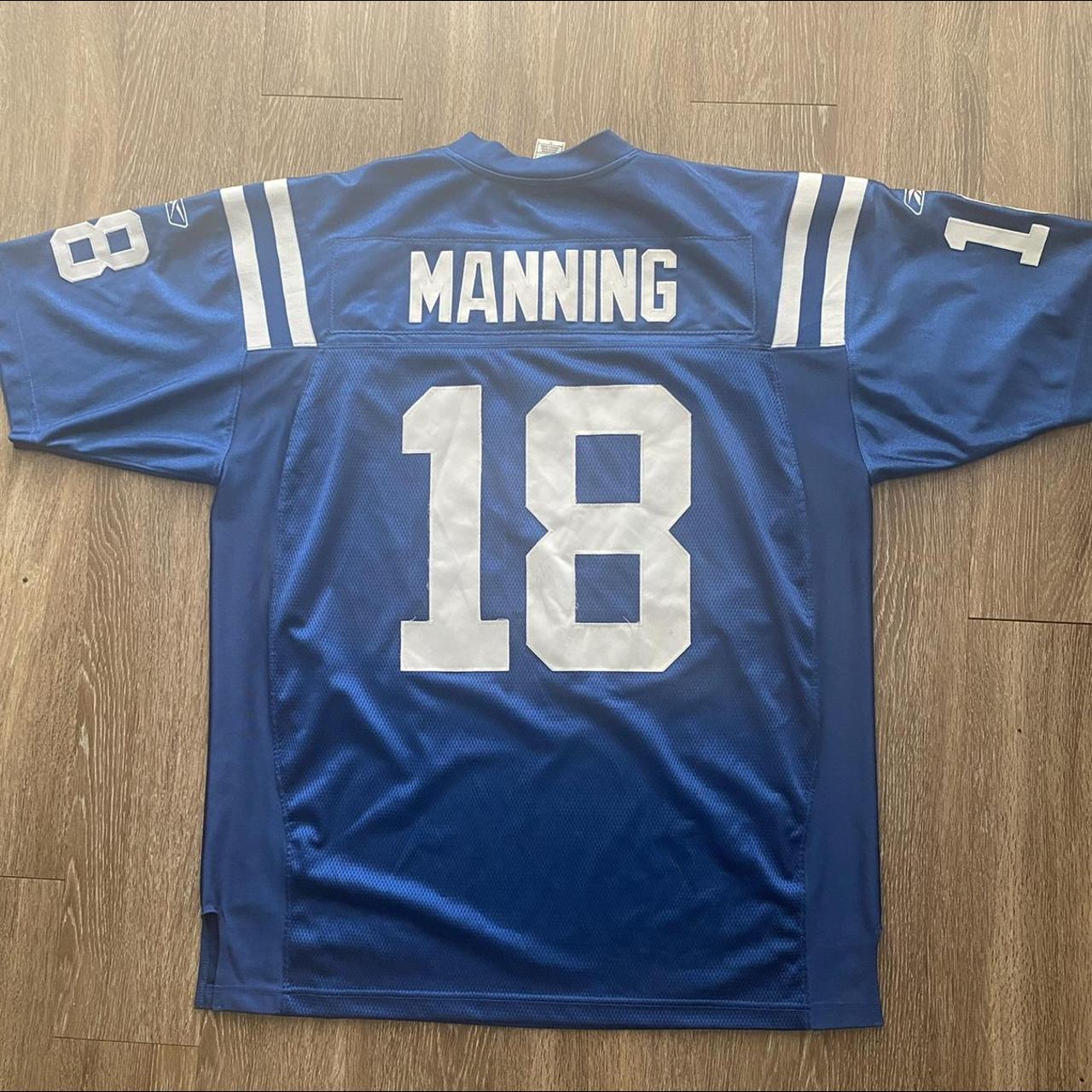 Vtg#18 PEYTON MANNING Indianapolis Colts Reebok Jersey 2XL (Deadstock)