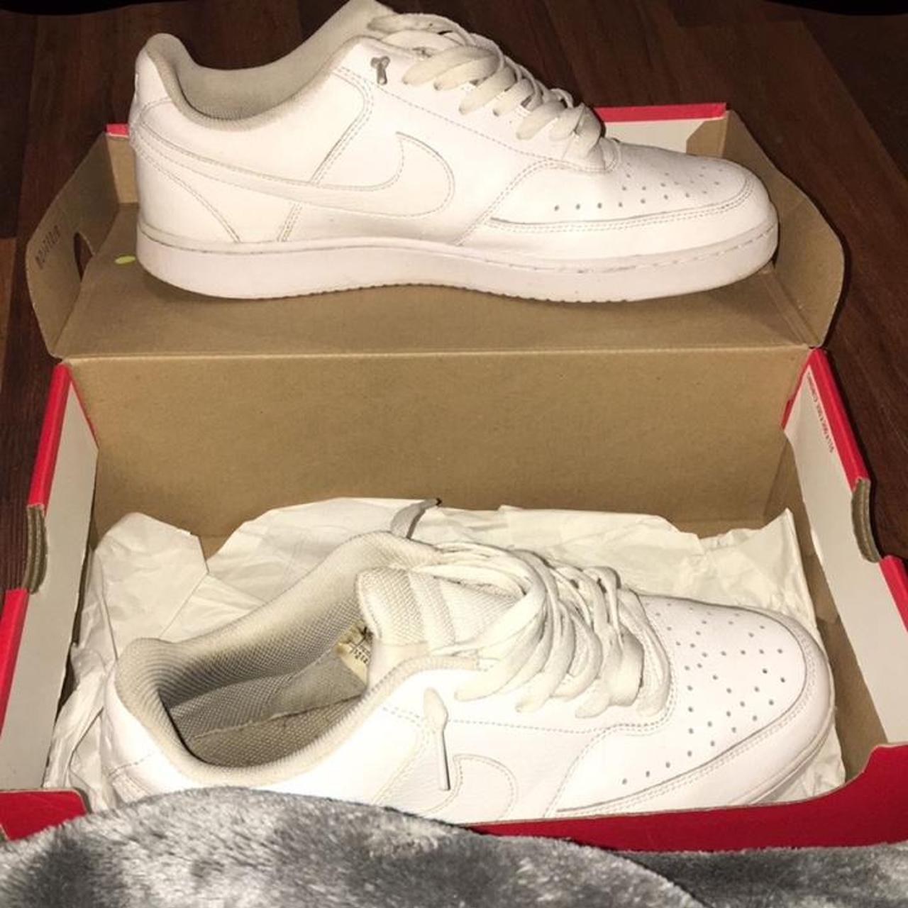 Nike courtvisions size 11 mens and 12 in womens, can... - Depop