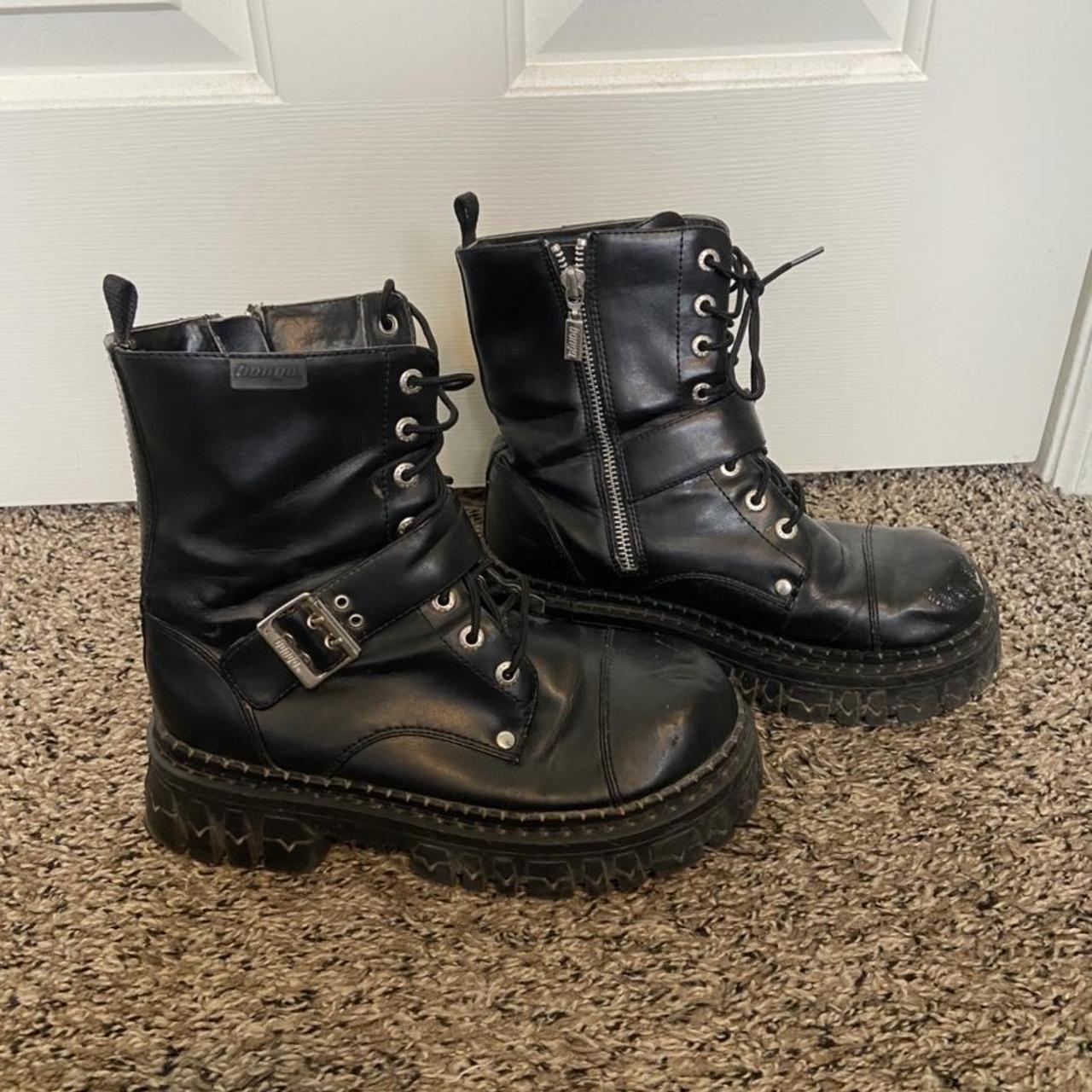 bongo black combat boots