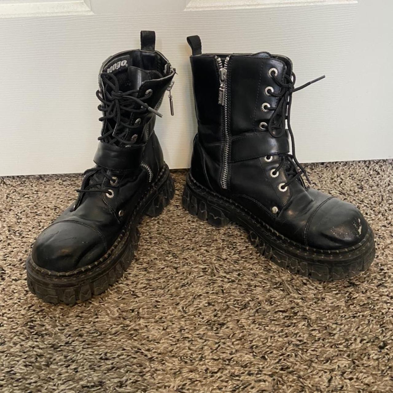 bongo black combat boots