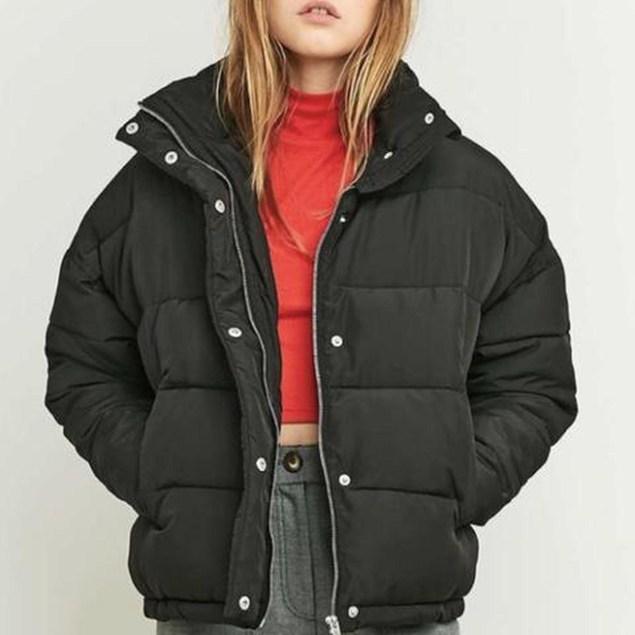 guess long down jacket with hood