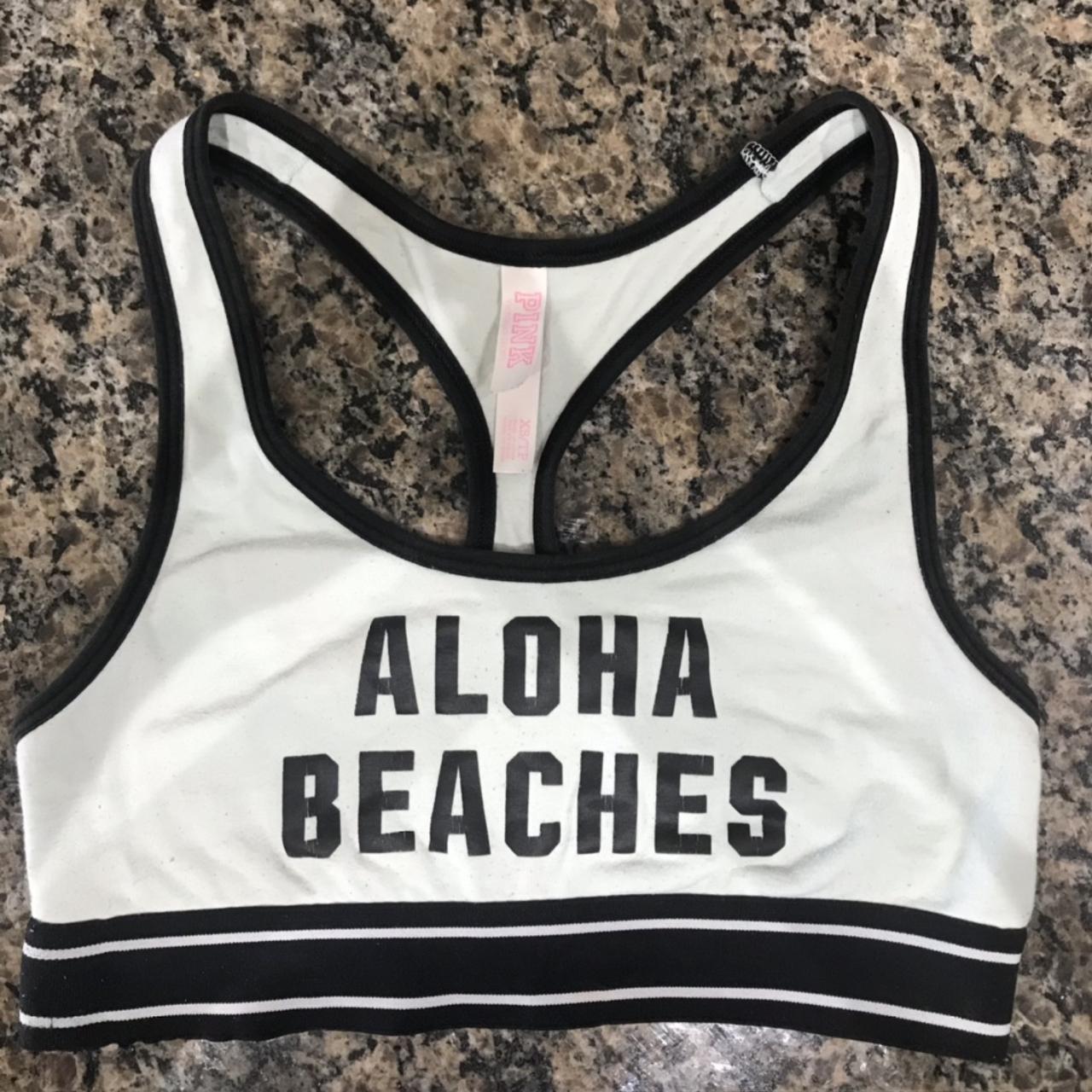 Victoria secret PINK Sports bra ALOHA BEACHES - Depop
