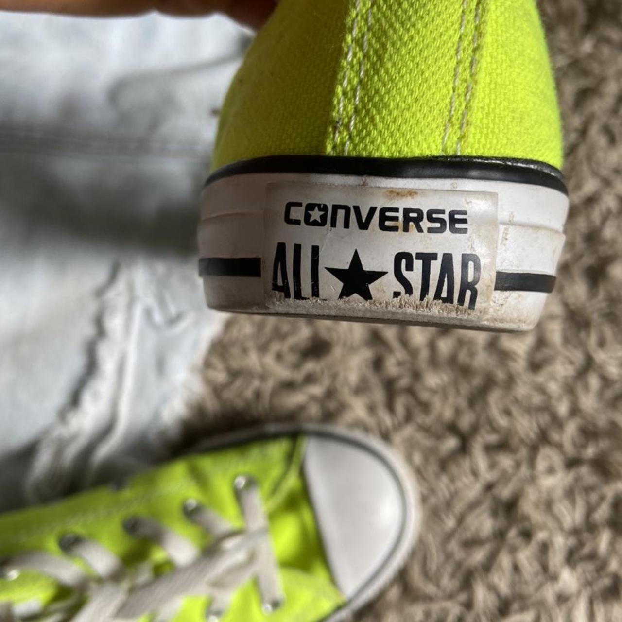 neon yellow converse