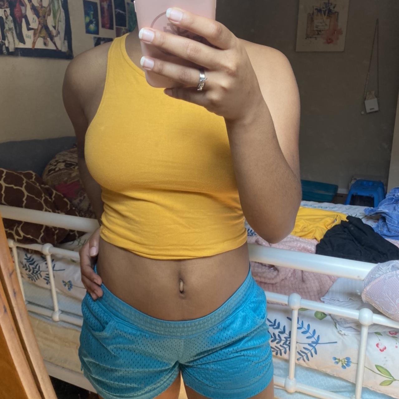 mustard-crop-top-from-forever-21-size-small-rarely-depop