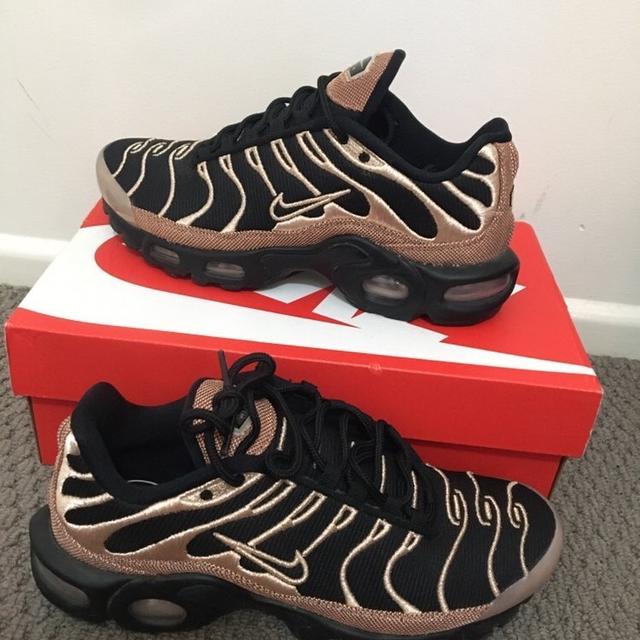 Rare black and rose gold Nike TNs air max plus US 6 Depop