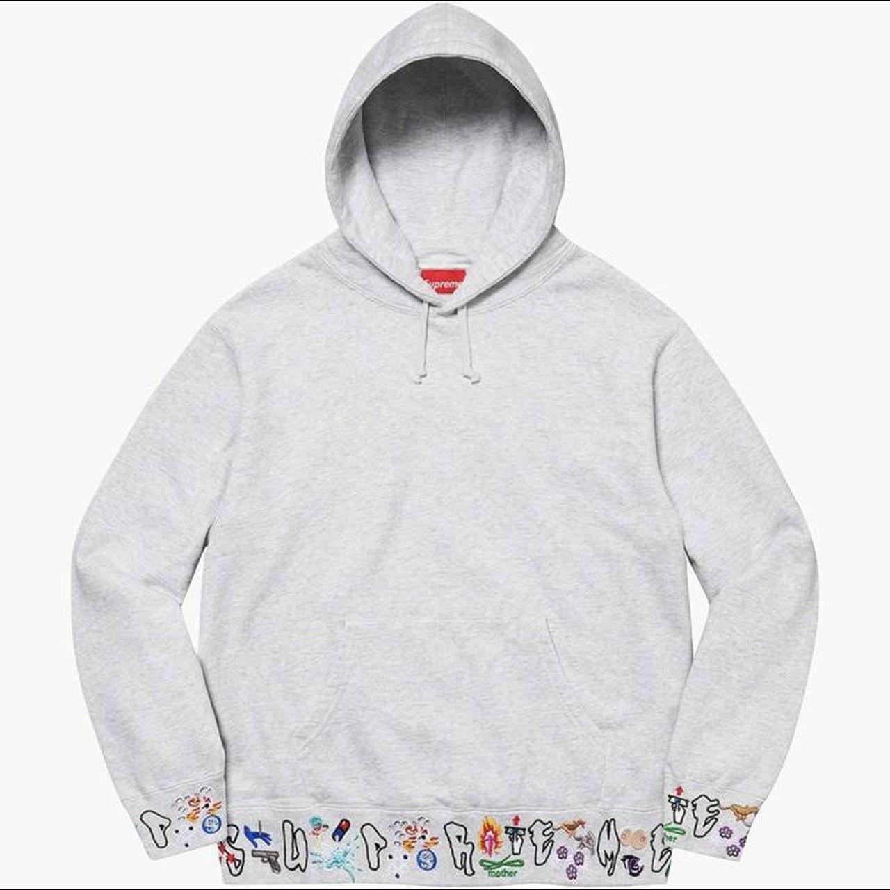 Supreme AOI Icons hooded sweatshirt. Cotton fleece... - Depop