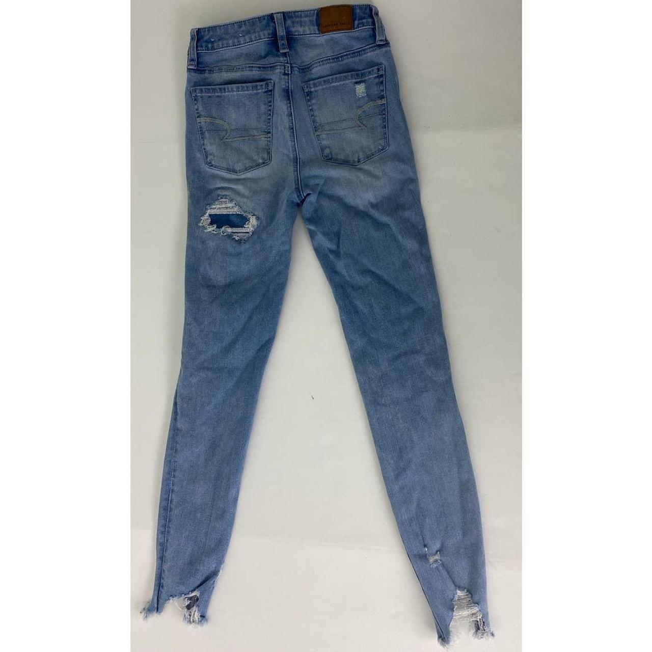 American Eagle Super Hi-Rise Jegging Light Wash... | Depop