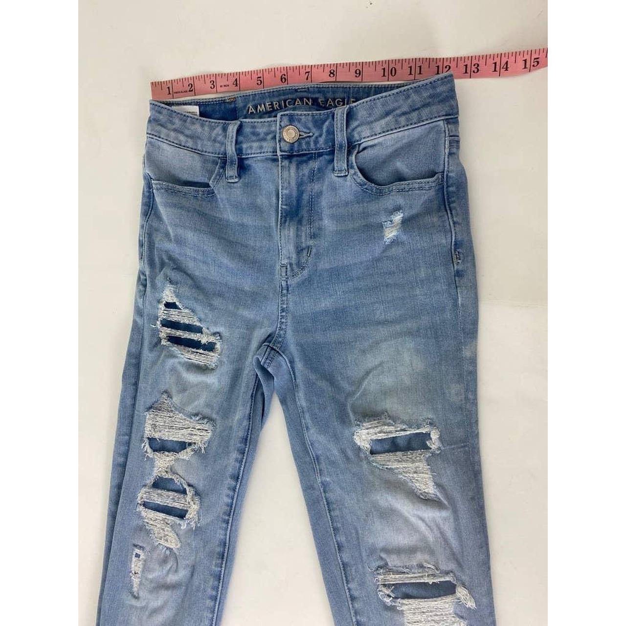 American Eagle Super Hi-Rise Jegging Light Wash... | Depop