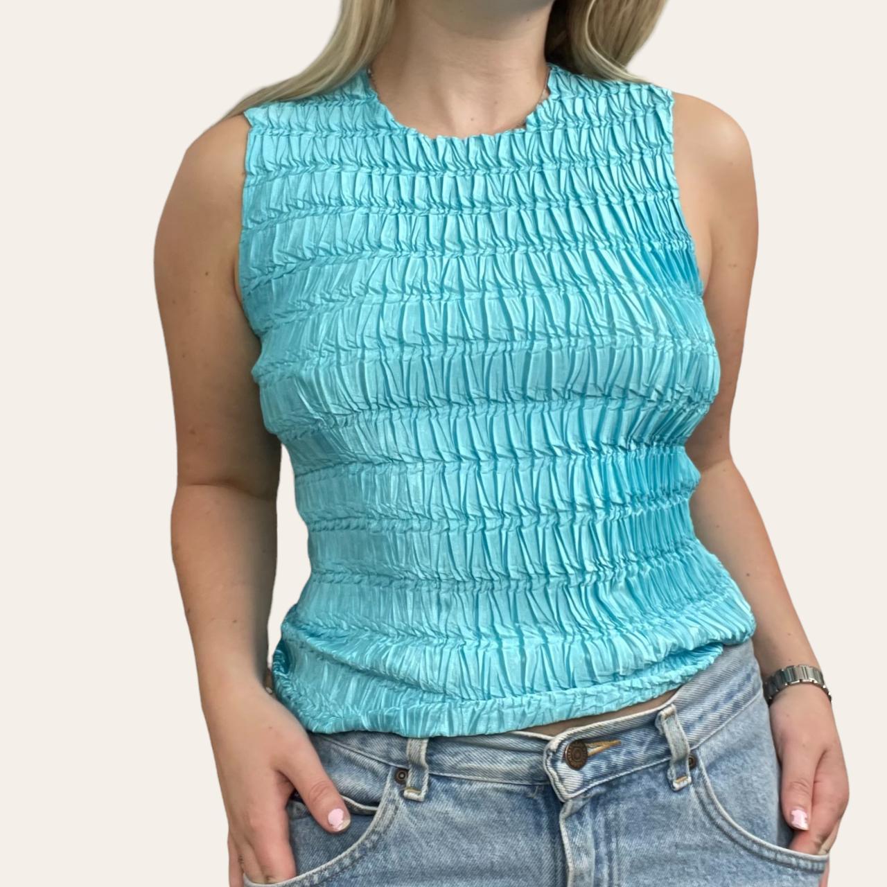 Women's Blue Vest Depop