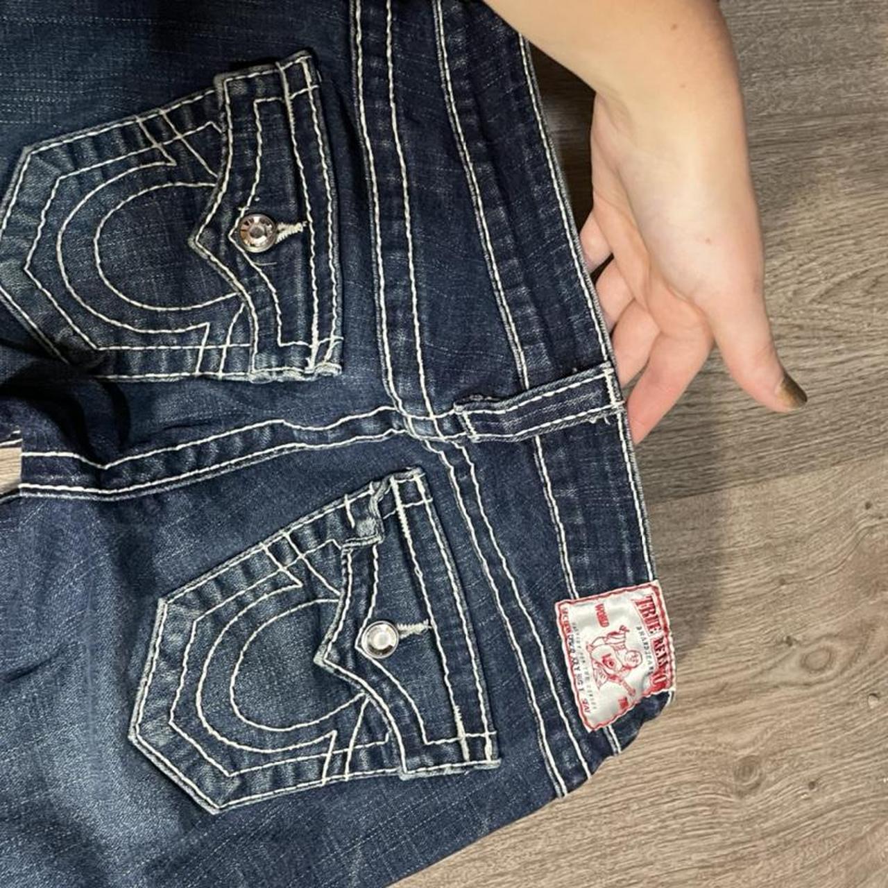 true religion low rise flare jeans