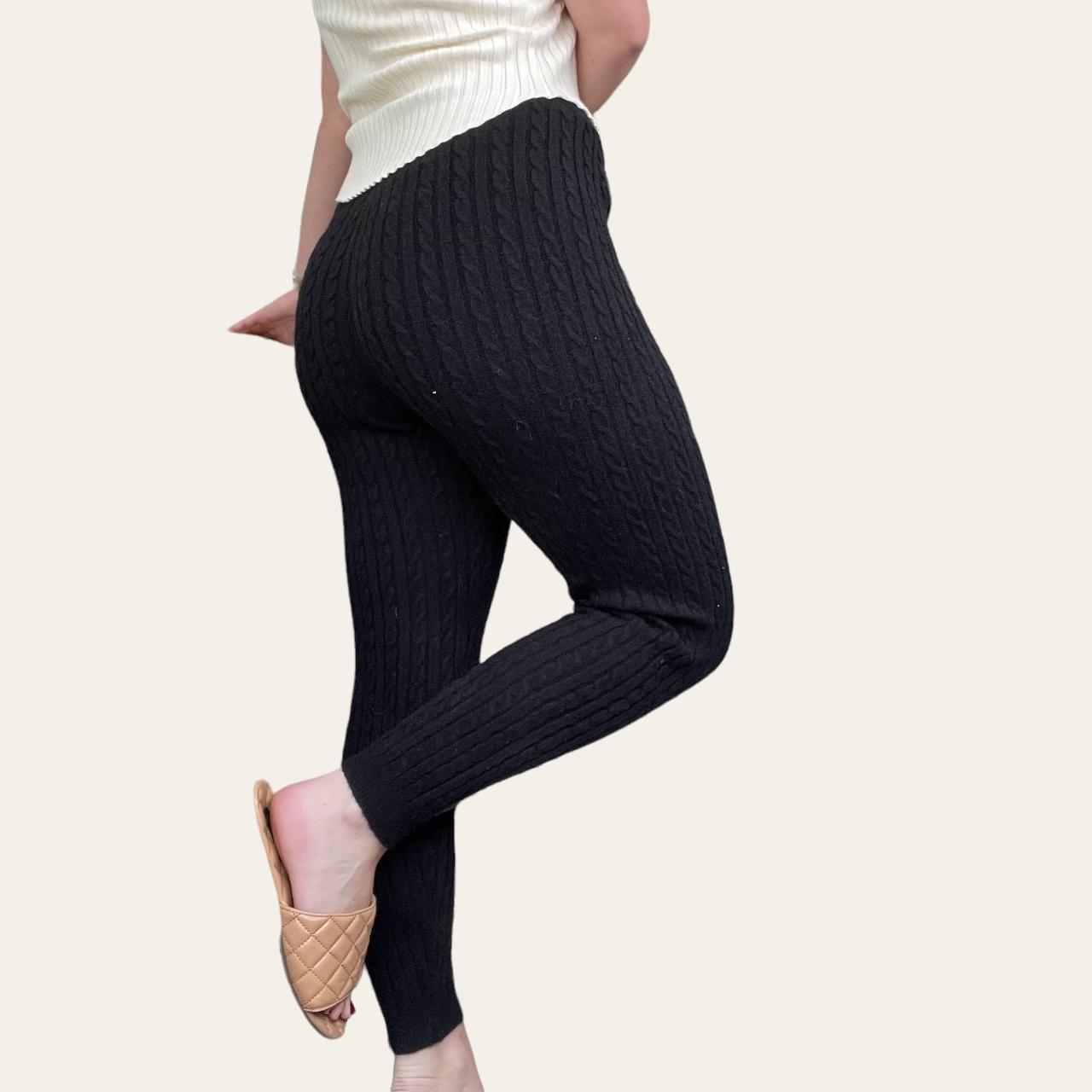 Navy Knit Pants Sweater Sweat Pants size M... Depop