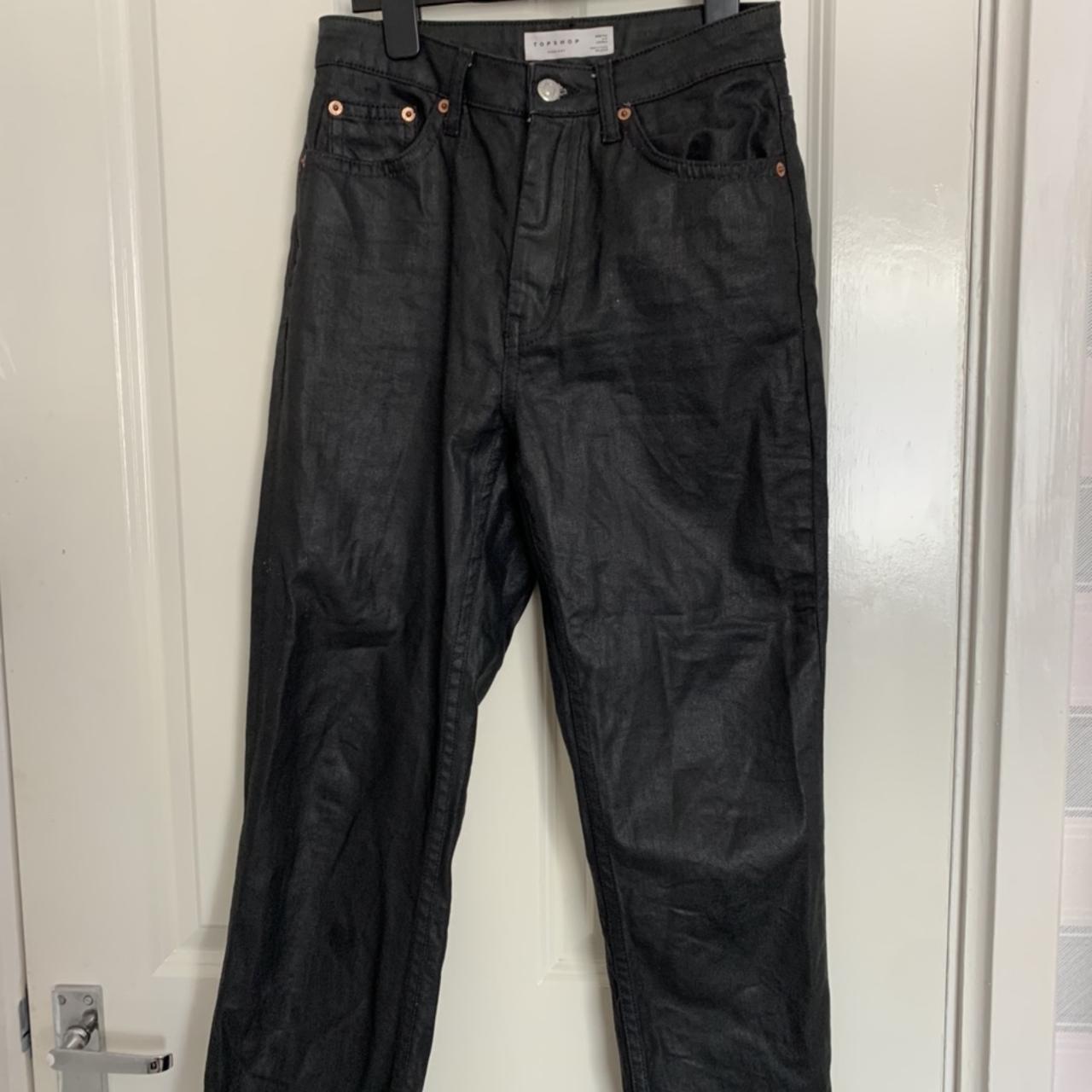 Topshop wax coated jeans cheap