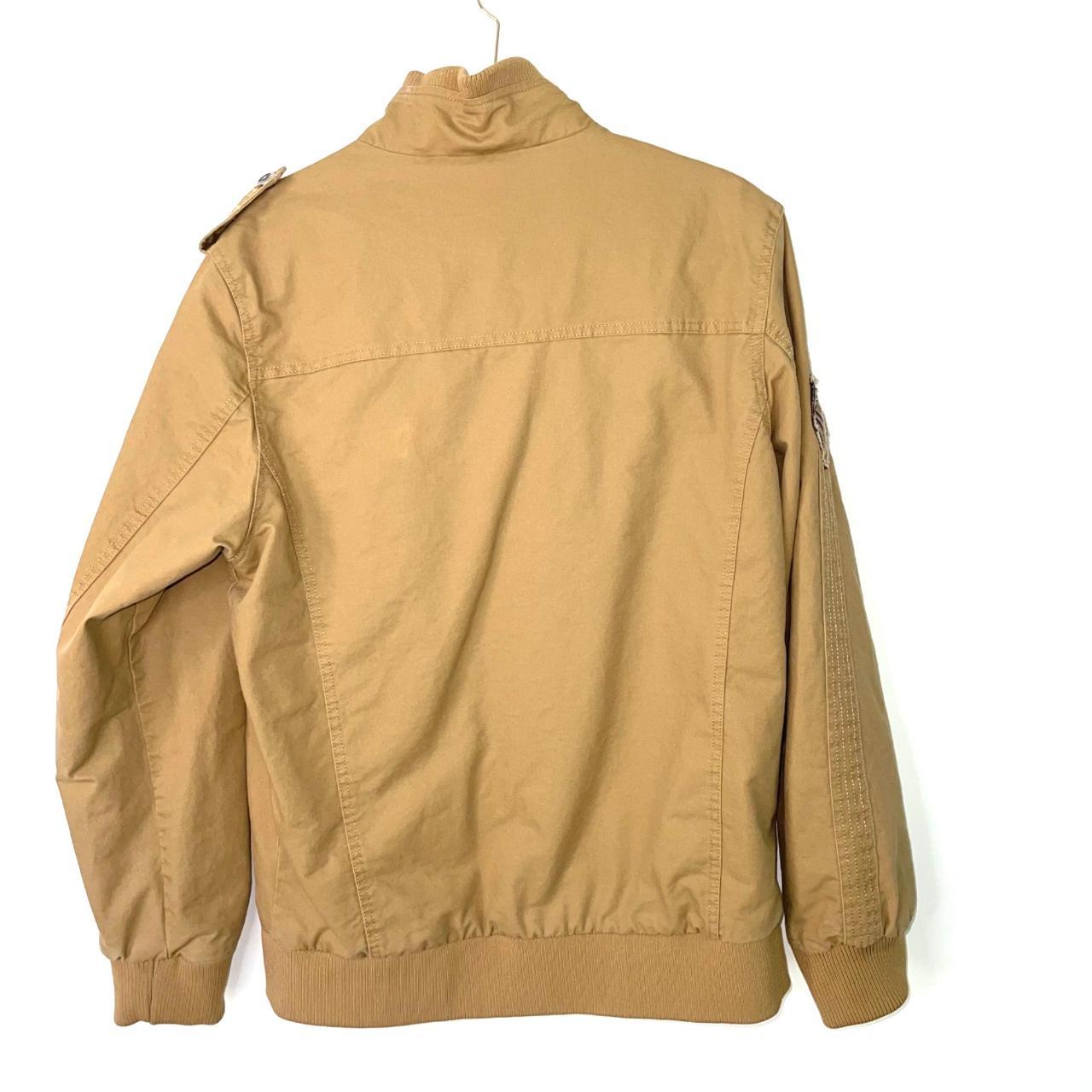 Military Inspired Canvas Jacket Mens Cotton Lined... Depop