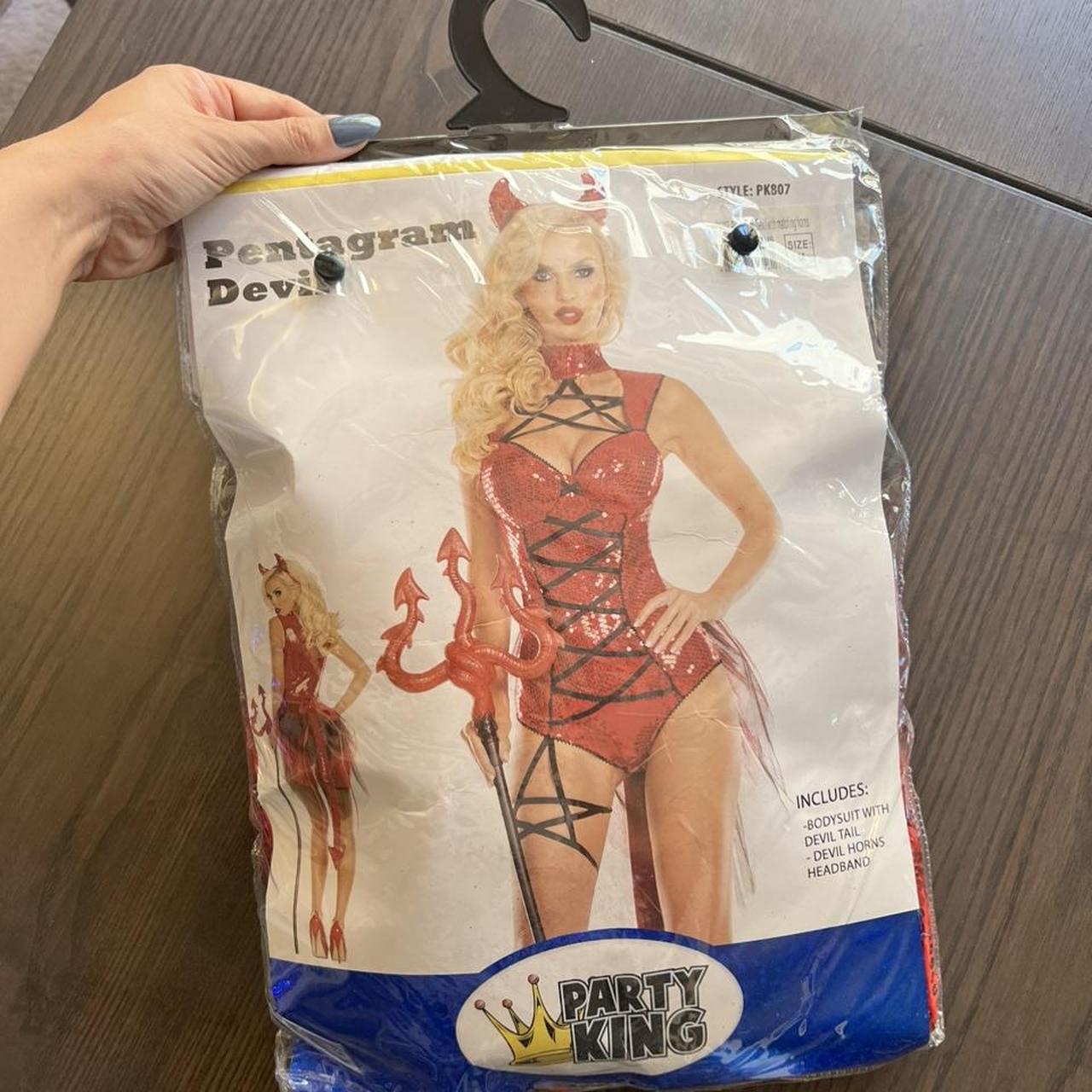 Sexy Sequined Pentagram Devil Costume Size Medium Depop