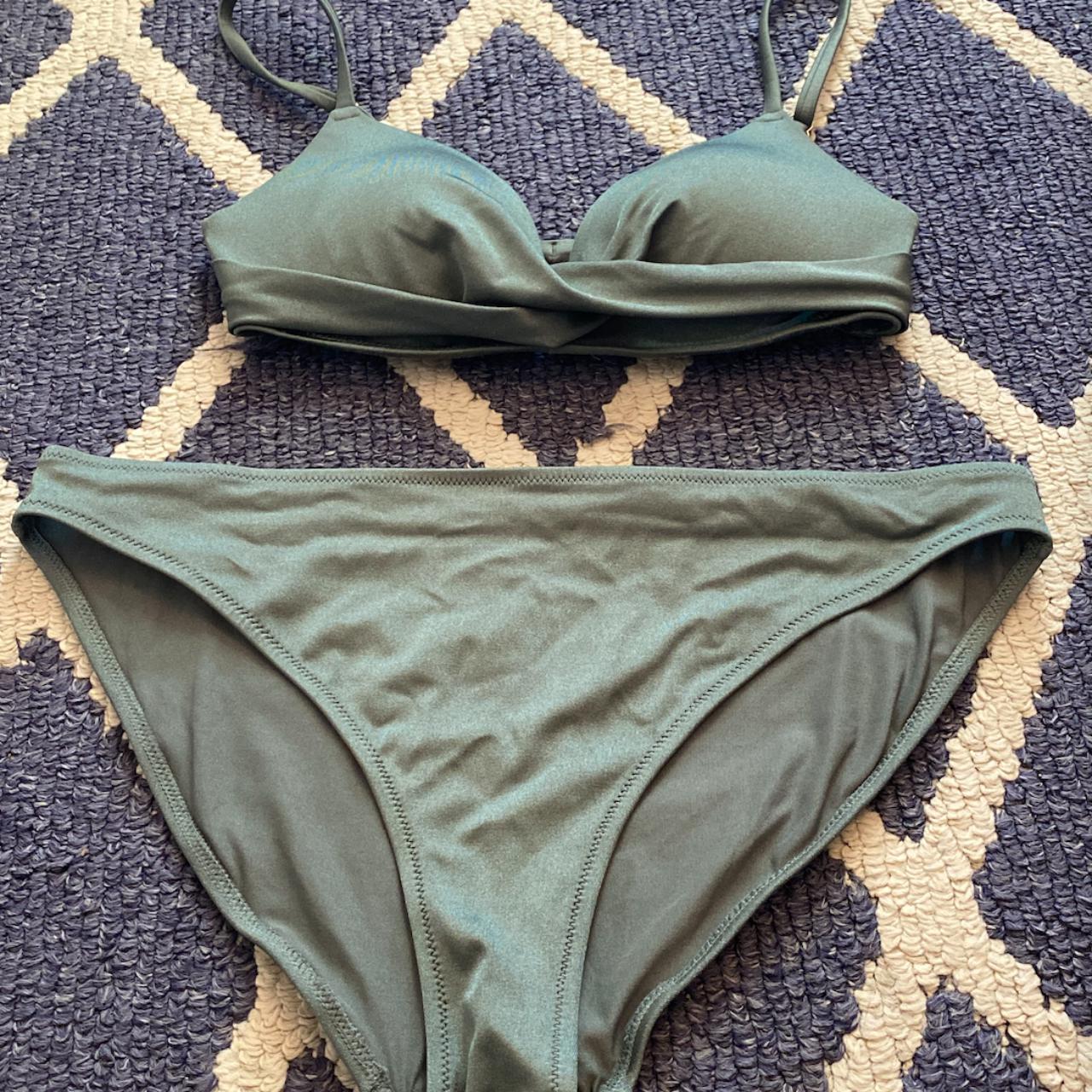 dark green bathing suit