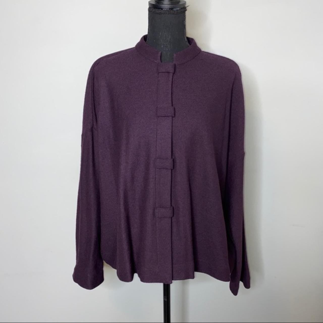 Eileen Fisher Women's Purple Cardigan | Depop