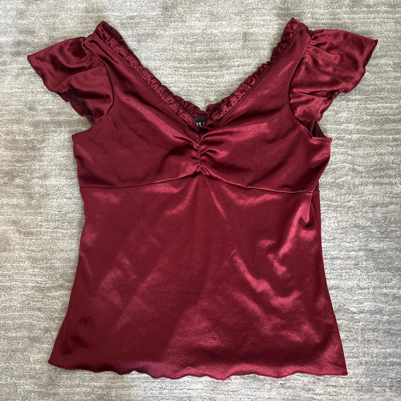 Wet Seal Women's Burgundy Blouse (3)