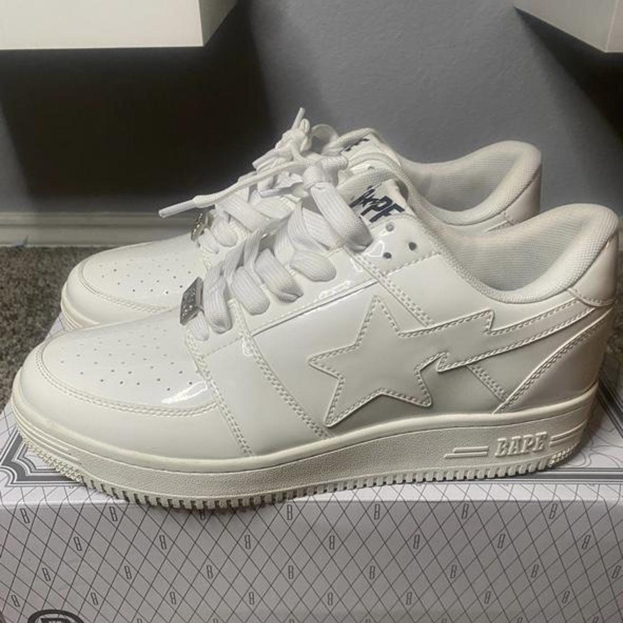 Bapestas triple white RARE Size 10 US men - Depop