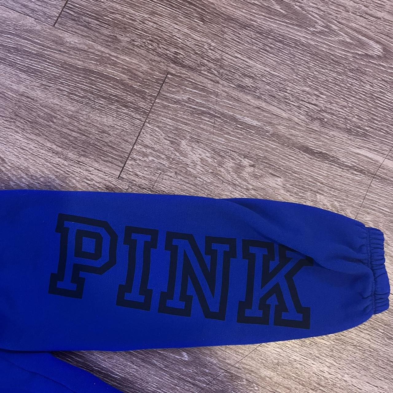 Pink By Victoria Secret Blue Sweatpants - Depop