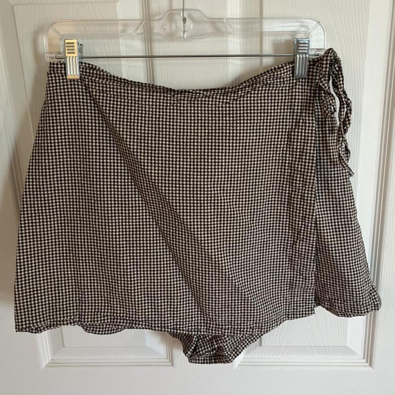 Wrap Skirt Plaid Skirt Asos ASOS DESIGN Wrap Mini Skirt Gray Pinstripe