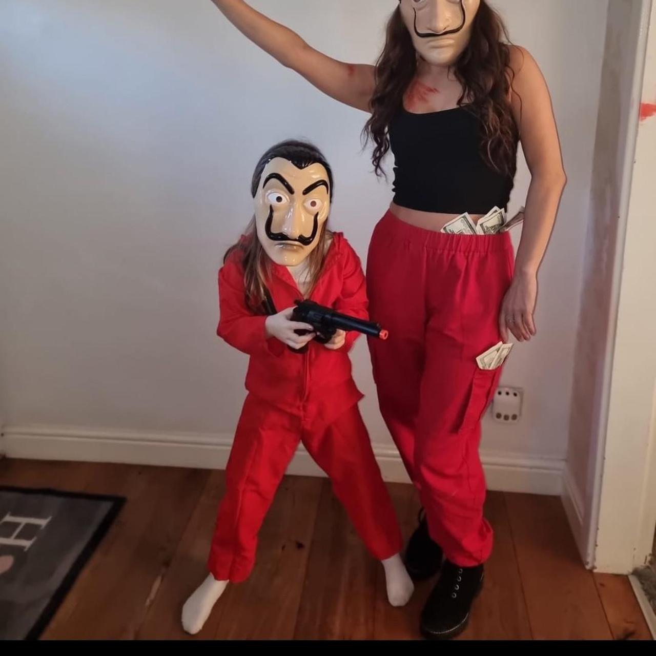 Children's money heist costume age 56 comes with mask Depop