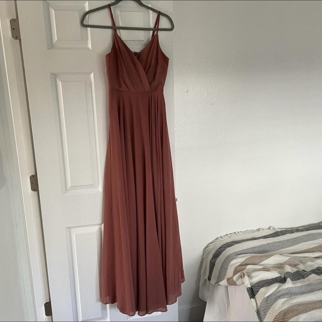 Lulus All About Love Rusty Rose maxi dress Perfect