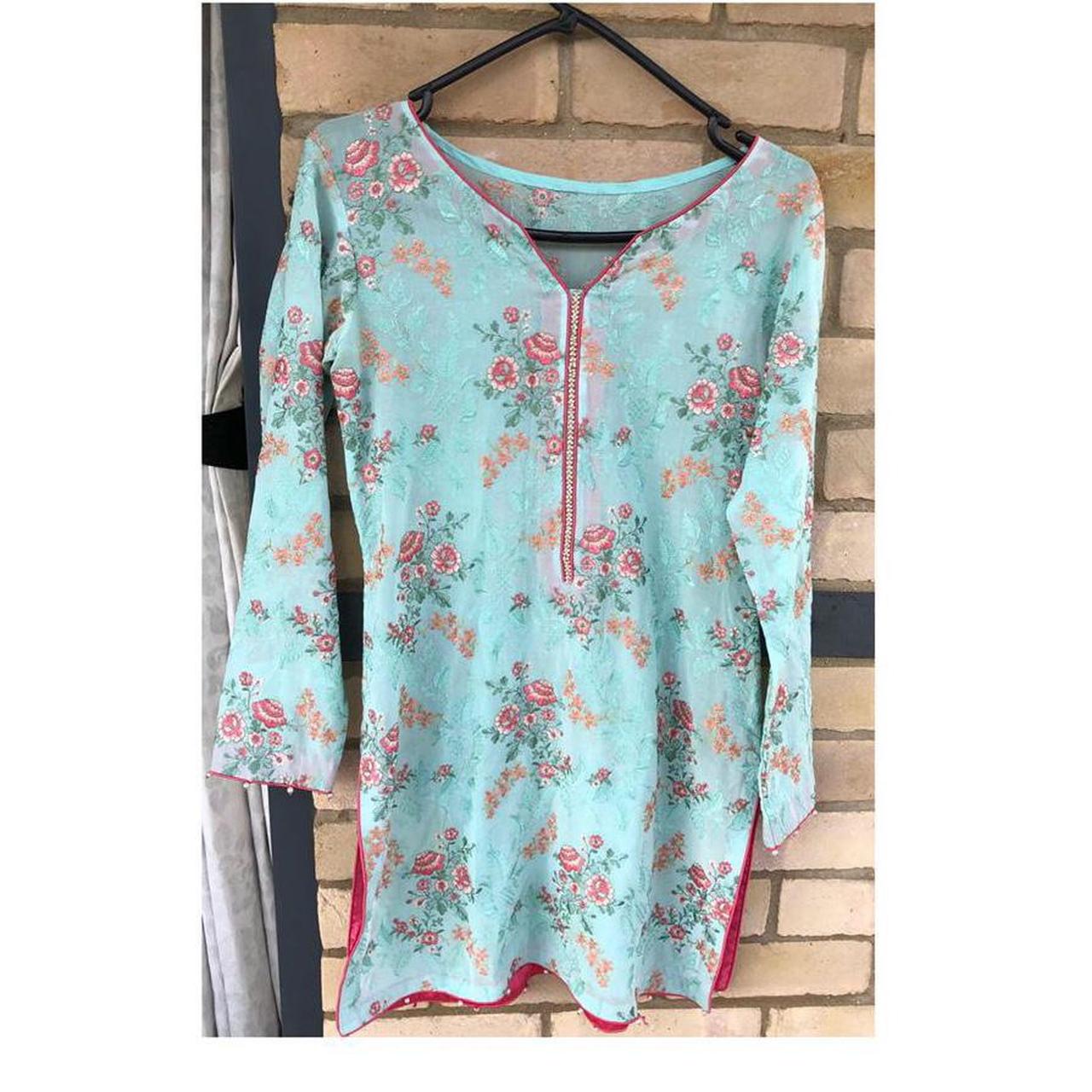 3 Piece Baby Blue and Pink Suit. Size S/M. Made of... Depop