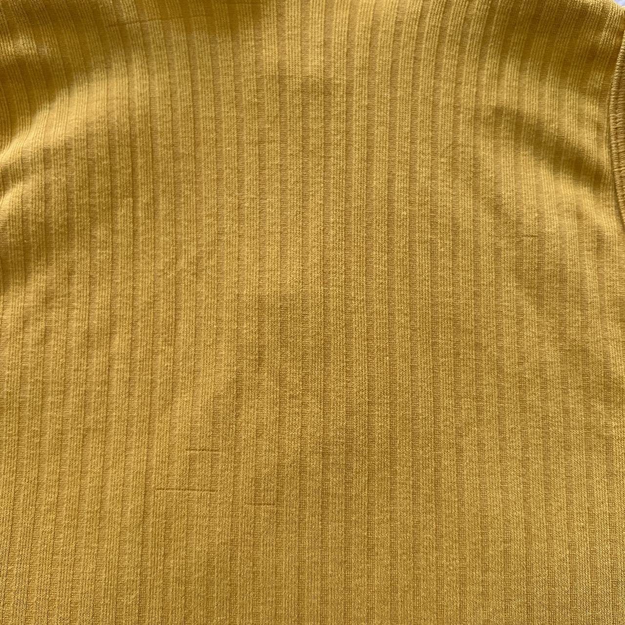 Vintage mustard yellow zip up knit sleeveless top - Depop