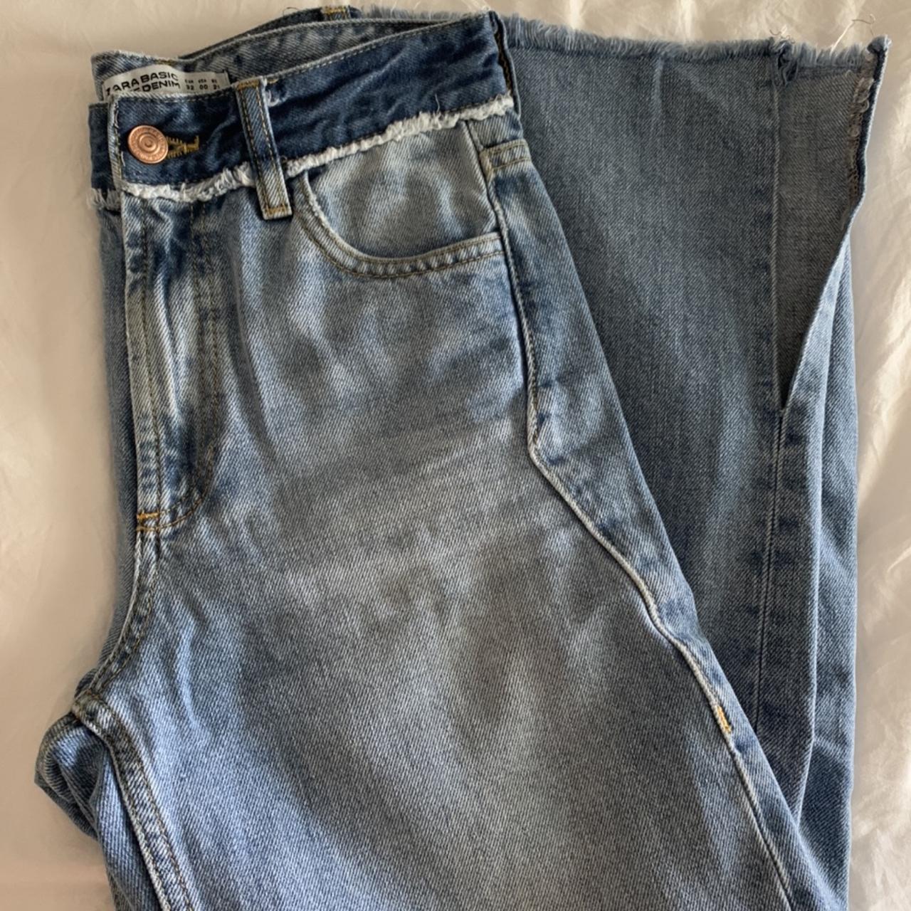 zara high waisted z1975 basic denim only worn a few... - Depop