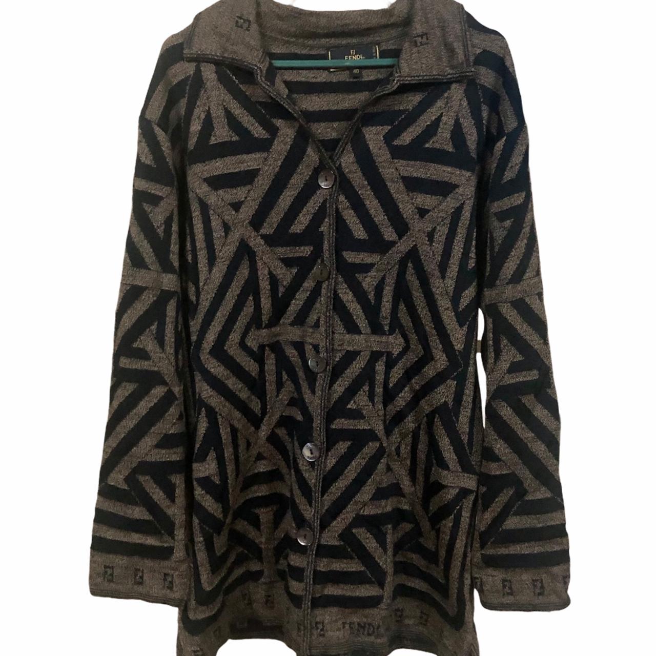 RARE FENDI SPIDER WEB LONG SLEEVE SHIRT Size 40 Depop