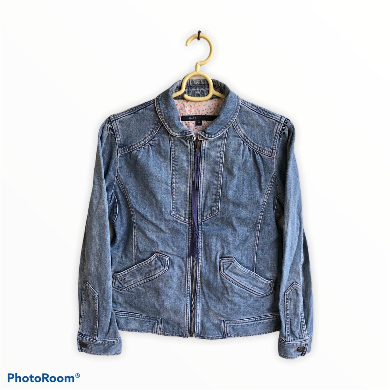 Marc Jacobs Monogram Denim Jacket In Light Blue | ModeSens