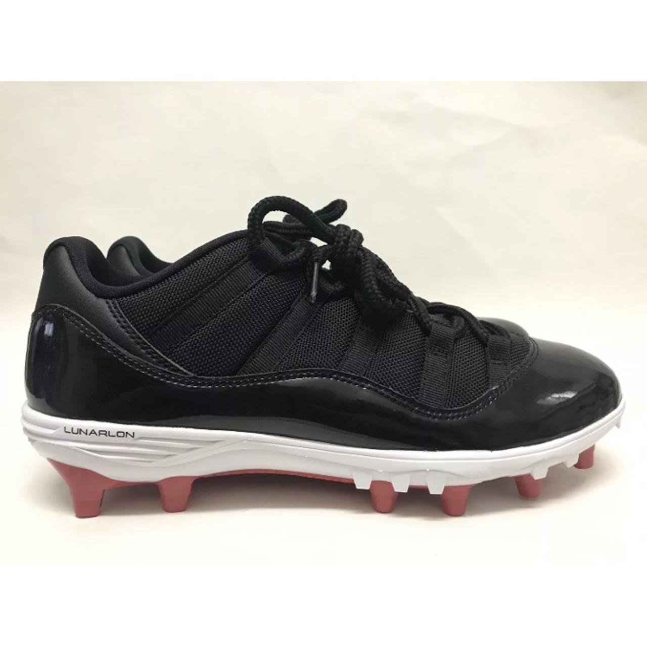 jordan 11 cleats bred