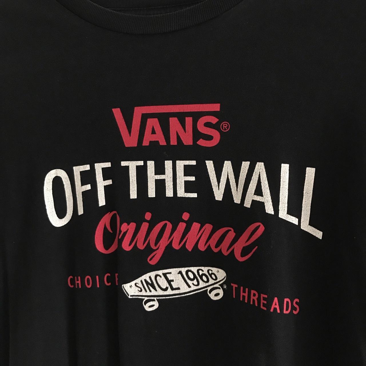 Vans Men's Black and Red T-shirt | Depop