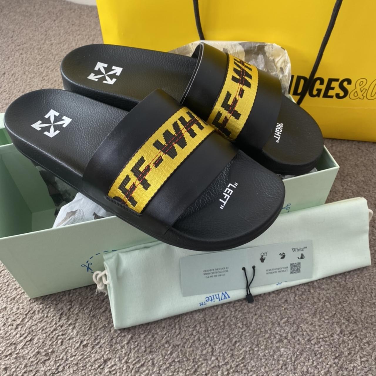 ***SOLD*** Off-White C/O Virgil Abloh Sliders Brand... - Depop