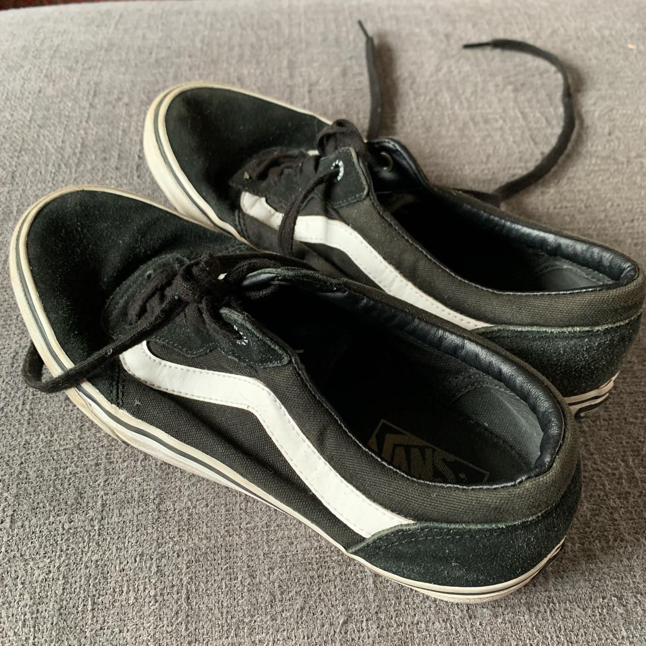Black and White VANS sneakers👟 Condition: Worn a... - Depop