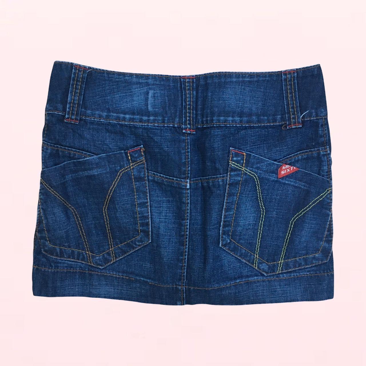 Amazing vintage miss sixty denim mini skirt with... - Depop