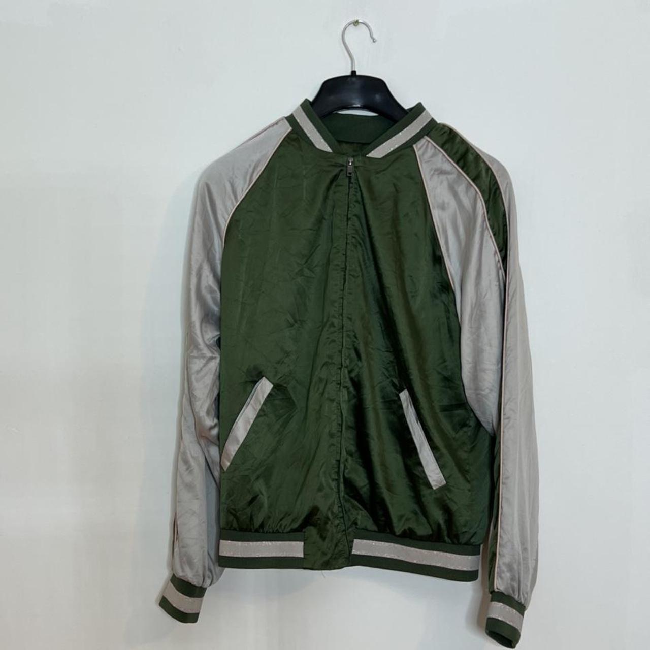 Vintage Forever 21 Green Bomber Jacket... - Depop