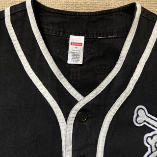 SS21 Supreme Patches Denim Baseball Jersey. This - Depop