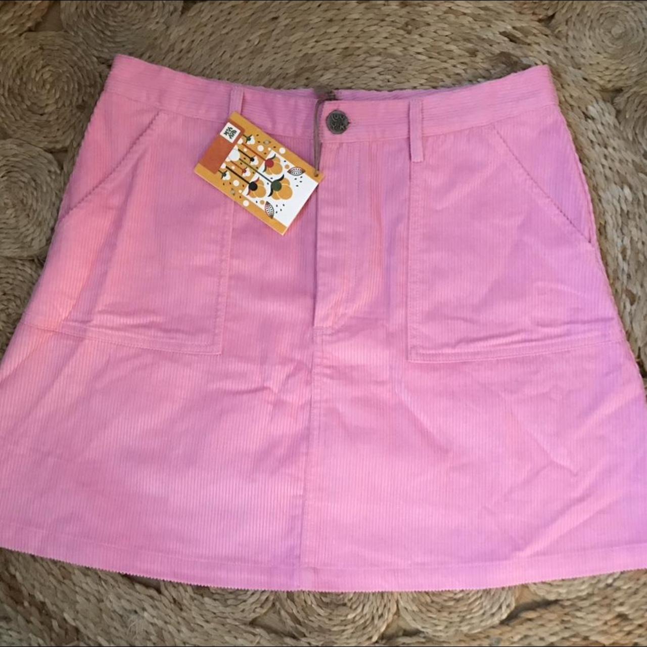 Corduroy prism pink mini skirt, brand new size 12 - Depop