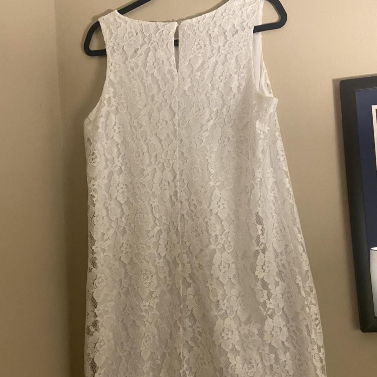 The perfect white graduation dress, white lace and... - Depop