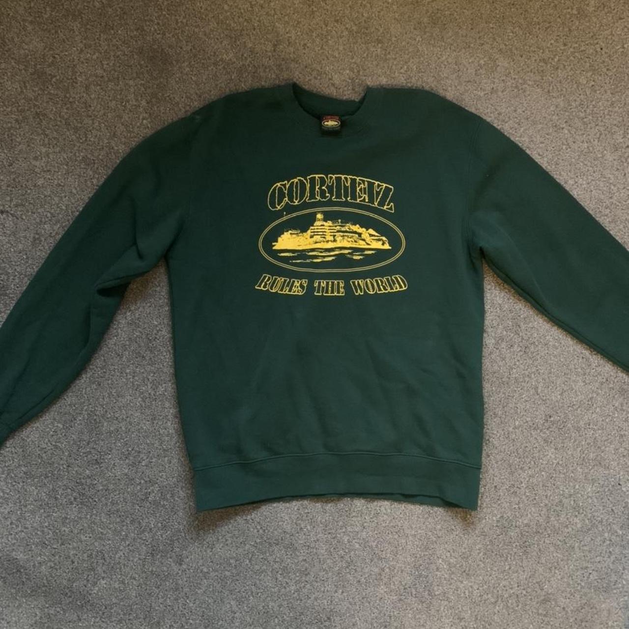 Corteiz crewneck / sweatshirt. Forest green colour.... - Depop