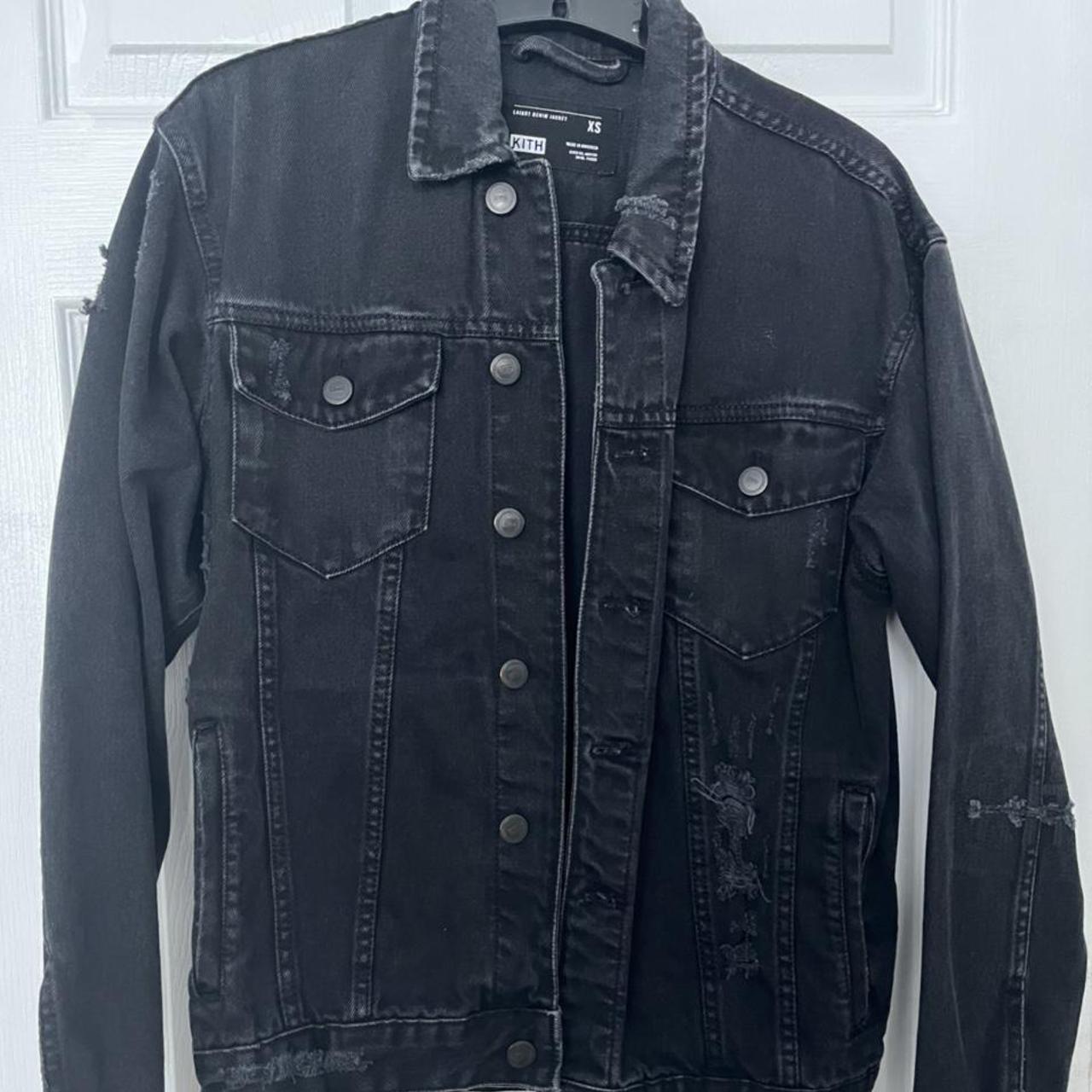 Authentic Men KITH Denim Jacket / Off Black Color... - Depop