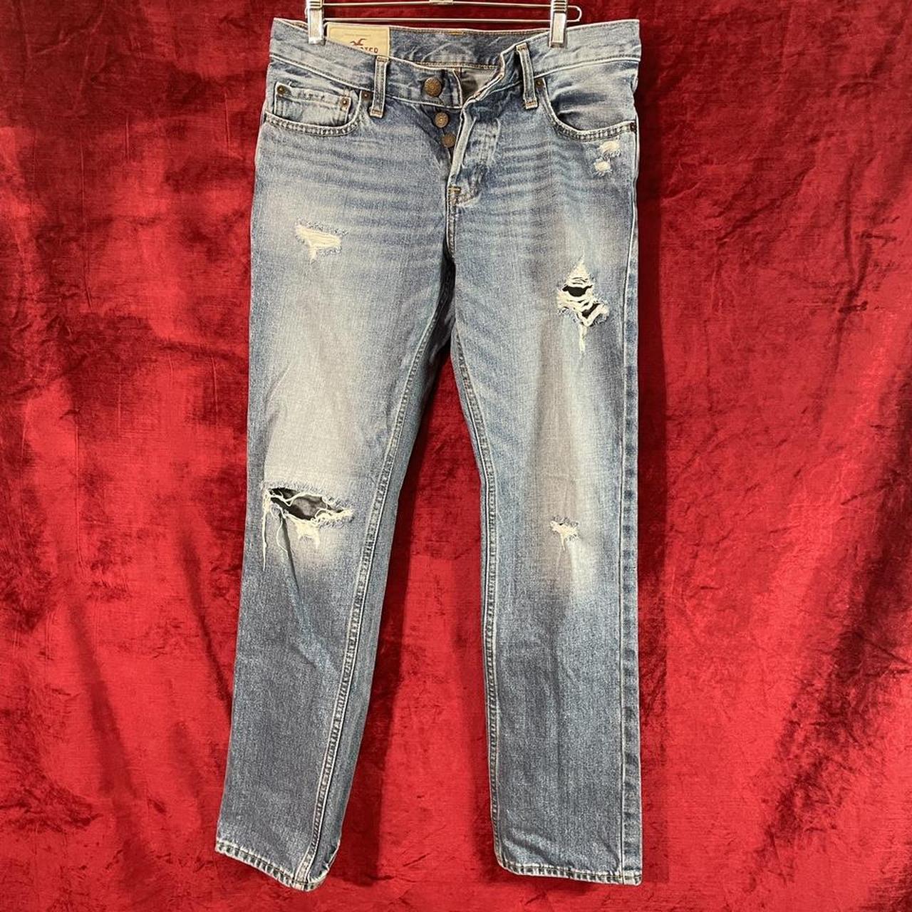 American Eagle ripped skinny jeans. medium wash - Depop